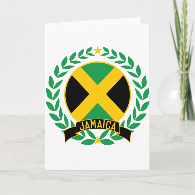 Tarjeta Festiva Wreath de Jamaica (Anverso)