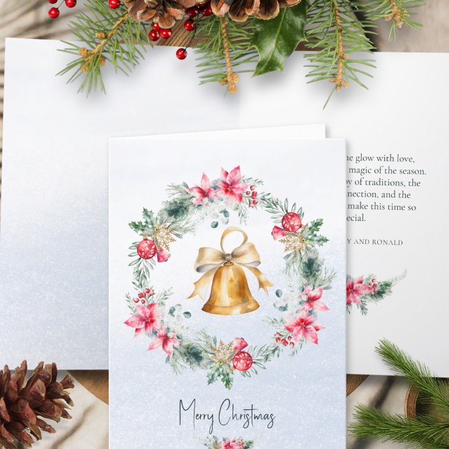 Tarjeta Festiva Wreath de Navidades de copos de nieve de la Campan (Subido por el creador)