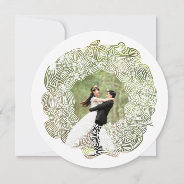 Tarjeta Festiva Wreath navidades (Anverso)