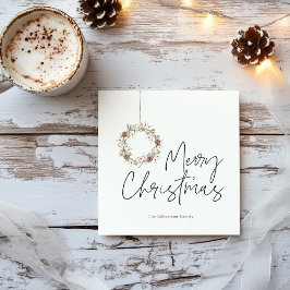 Tarjeta Festiva Wreath, Navidades minimalistas