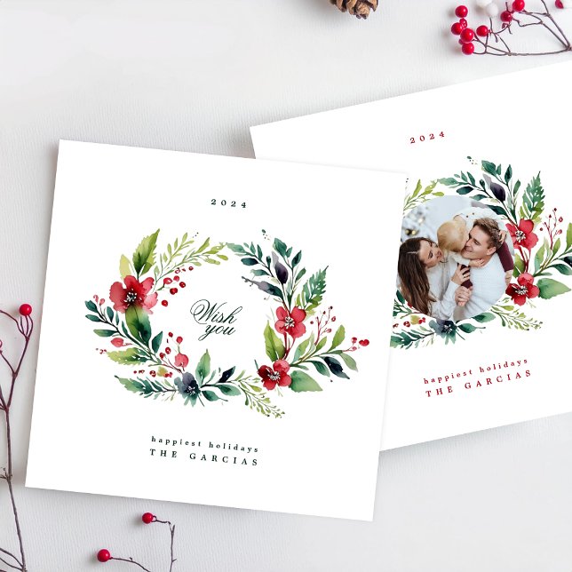 Tarjeta Festiva Wreath Navidades Winter Photo (Subido por el creador)