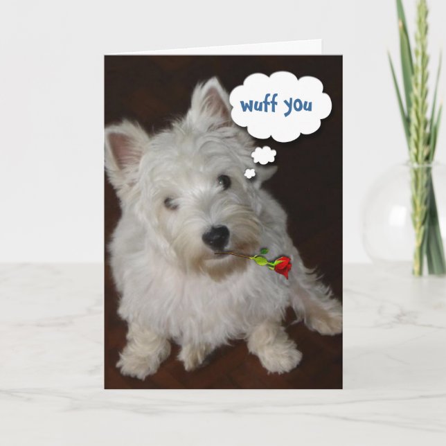 Tarjeta Festiva Wuff You Valentine (Anverso)