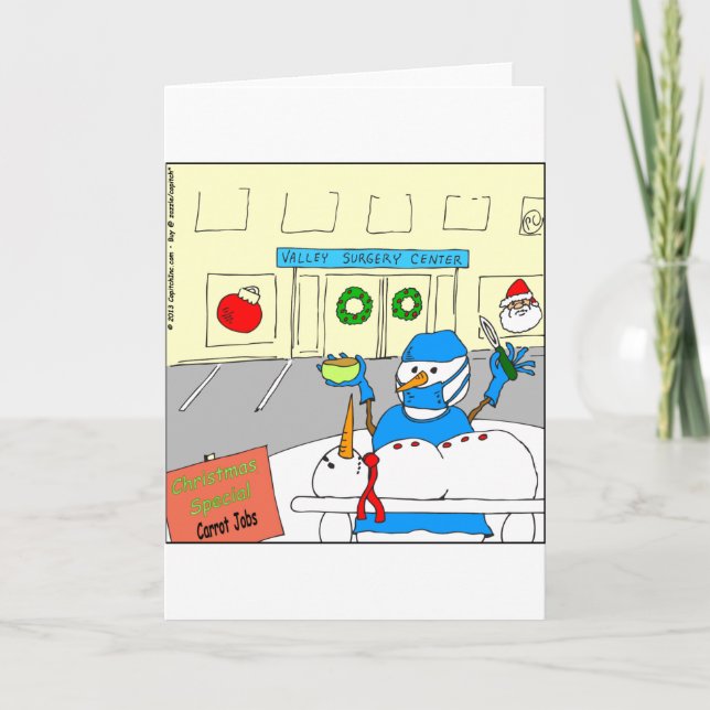 Tarjeta Festiva x45 personalizado de trabajo con nariz de zanahori (Anverso)
