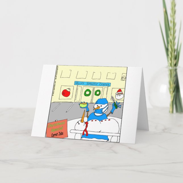 Tarjeta Festiva x45 personalizado de trabajo con nariz de zanahori (Anverso)