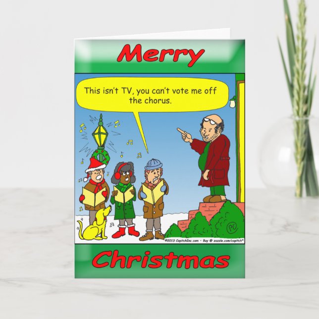 Tarjeta Festiva x54 Navidades cantando críticos (Anverso)