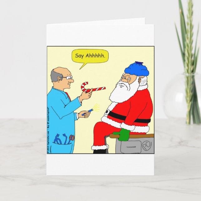 Tarjeta Festiva x85 Santa say ahhh Personalizado (Anverso)