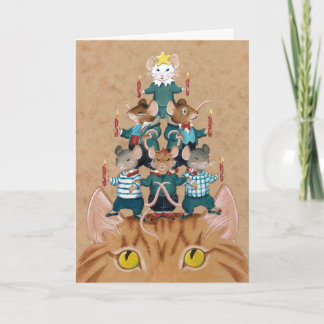Tarjeta Festiva X árbol del ratón