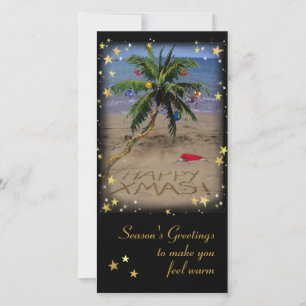 Tarjeta Festiva X-mas tropical