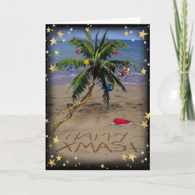 Tarjeta Festiva X-mas tropical (Anverso)