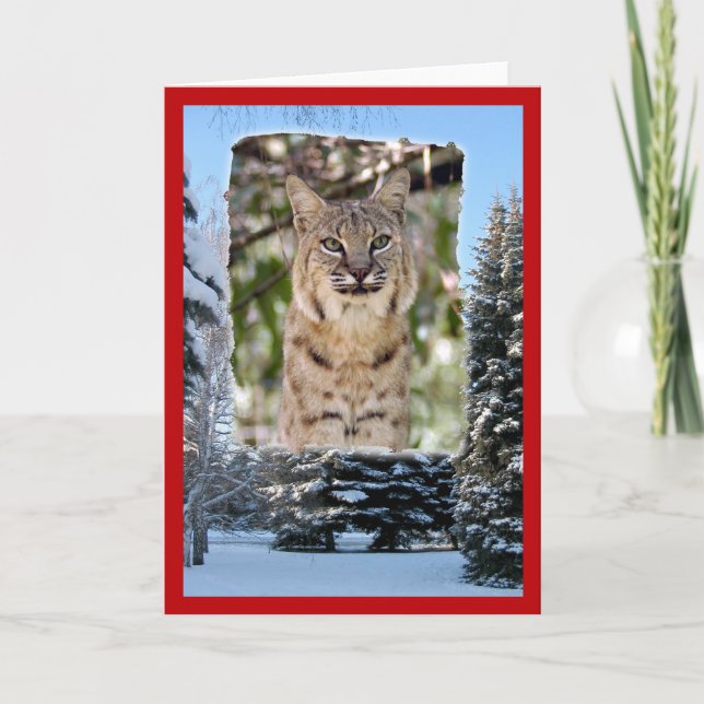 Tarjeta Festiva xmas-bobcat-20 (Anverso)
