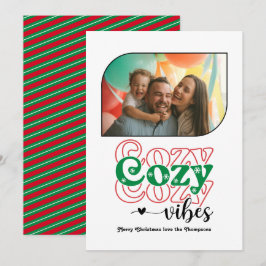 Tarjeta Festiva Xmas clásicas Cosy Vibes Sólo Navidades Foto