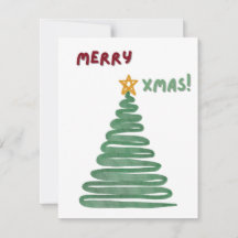 Xmas de acuarela moderna y minimalista