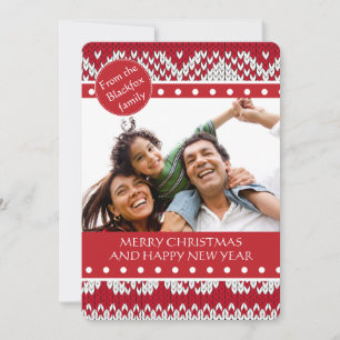 Tarjeta Festiva Xmas de punto