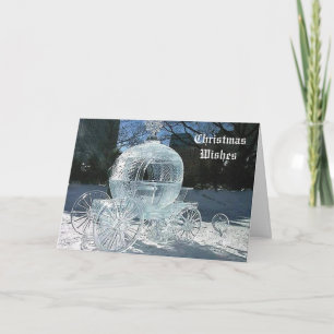 Tarjeta Festiva Xmas (entrenador blanco de nieve)