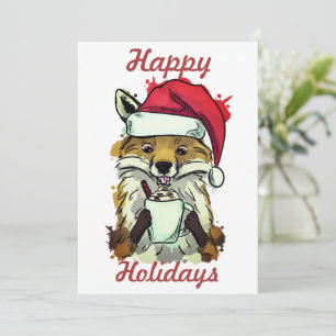 Tarjeta Festiva Xmas fox