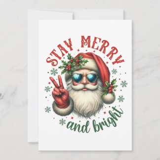 Tarjeta Festiva Xmas Gift Stay Merry