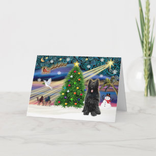 Tarjeta Festiva Xmas Magic-Briard-Blk