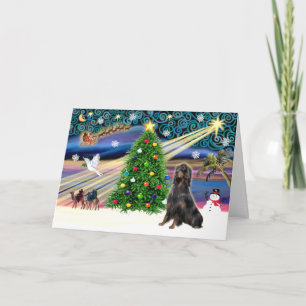 Tarjeta Festiva Xmas Magic-Gordon Setter