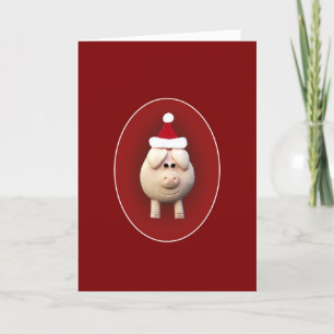 Tarjeta Festiva Xmas Piggy