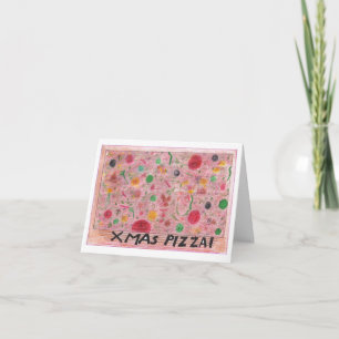 Tarjeta Festiva Xmas Pizza