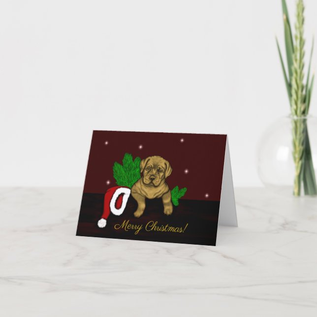 Tarjeta Festiva XMas Puppy (Anverso)