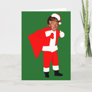 Tarjeta Festiva xmas santa donald trump