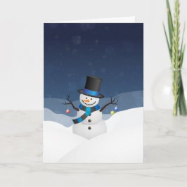 Tarjeta Festiva Xmas Snowy Snowman