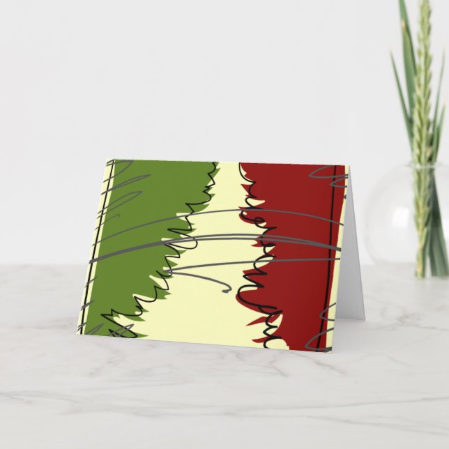 Tarjeta Festiva Xmas Squiggle 01 (Anverso)