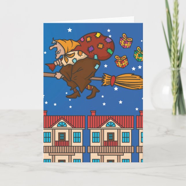 Tarjeta Festiva xmas witch Befana (Anverso)