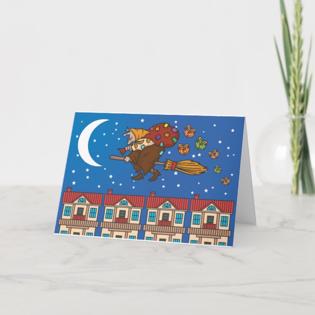 Tarjeta Festiva xmas witch Befana (Anverso)