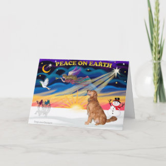 Tarjeta Festiva XmasSunrise - Golden Retriever 10