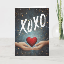 Tarjeta Festiva XOXO: Un regalo de amor