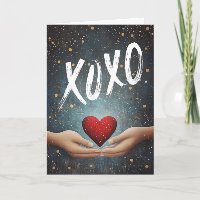 Tarjeta Festiva XOXO: Un regalo de amor (Anverso)