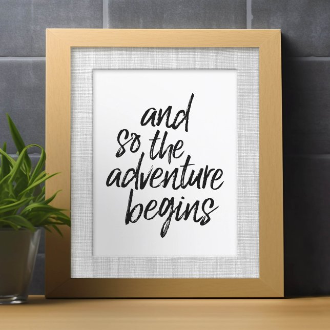 Tarjeta Festiva Y así comienza la aventura (Custom Frameable Art)