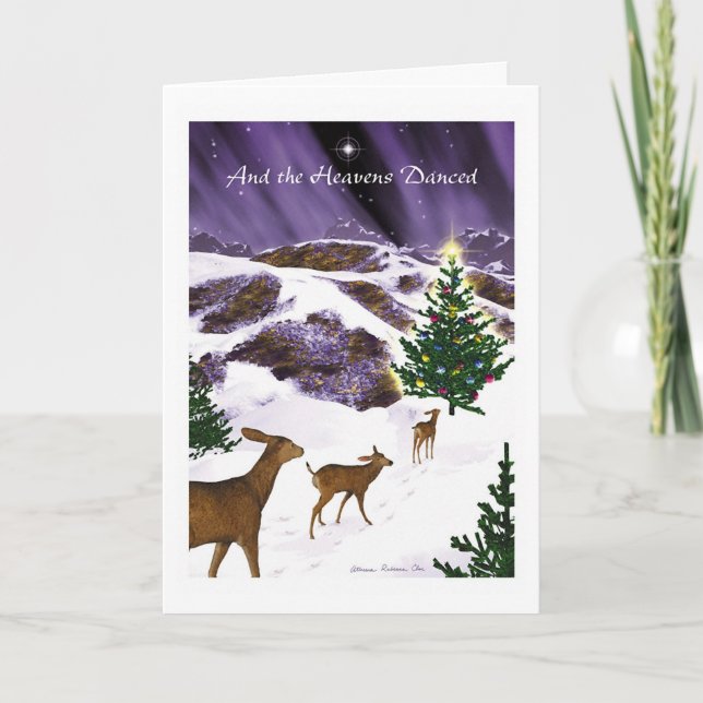 Tarjeta Festiva Y el cielo bailó (Anverso)