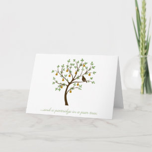 Tarjeta Festiva Y una perdiz en un peral