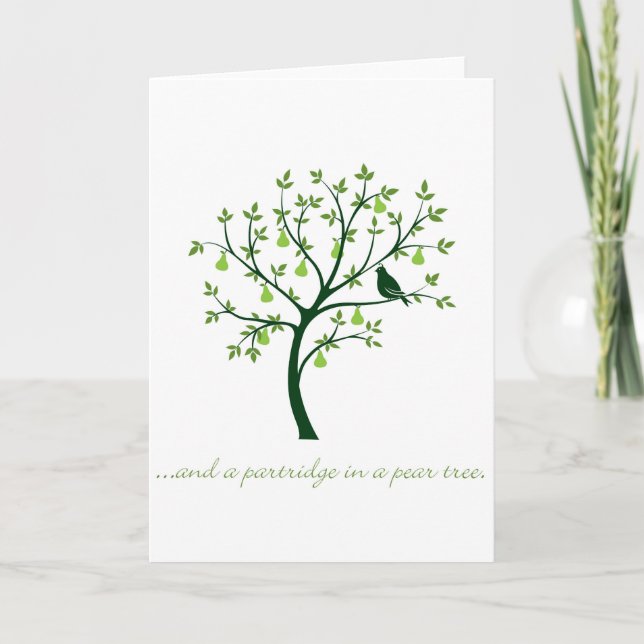 Tarjeta Festiva Y una perdiz en un peral (Anverso)