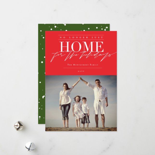 Tarjeta Festiva Ya No Es Solo Casa Para La Fotos Graciosa De Los D (Anverso/Reverso In Situ)