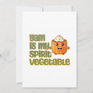 Tarjeta Festiva Yam es mi espíritu Vegetable clásico