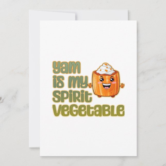 Tarjeta Festiva Yam es mi espíritu Vegetable clásico (Anverso)