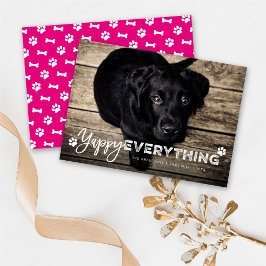 Tarjeta Festiva Yappy Everything Paws Dog Lover Cute Photo Mascota
