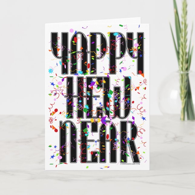 Tarjeta Festiva YappyHewNear (Anverso)