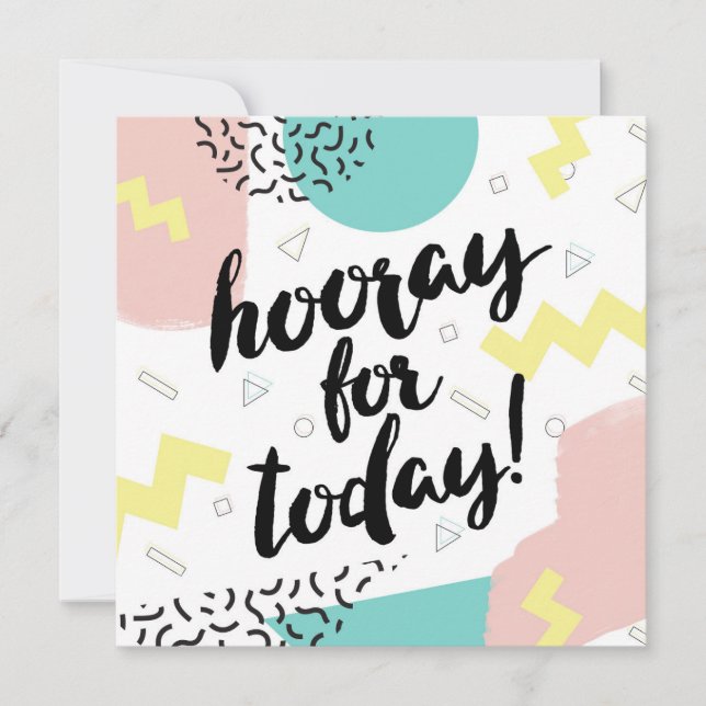 Tarjeta Festiva Yay, it's your birthday memphis eighties 90s girls (Anverso)