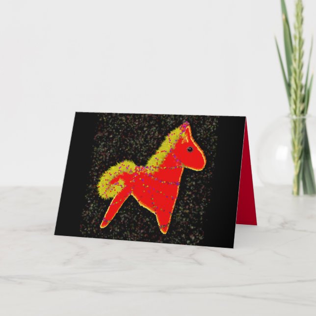 Tarjeta Festiva Year of the Fire Horse Chinese Lunar New Year (Anverso)