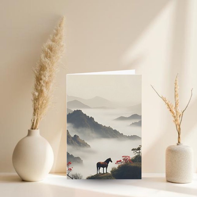 Tarjeta Festiva Year of the Horse 2026 Chinese New Year Landscape (Subido por el creador)