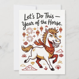 Tarjeta Festiva Year Of The Horse - Chinese Lunar New Year