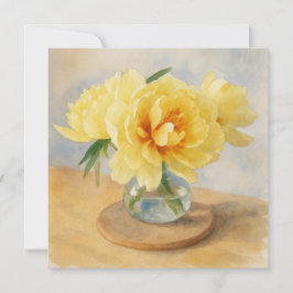 Tarjeta Festiva Yellow Peonies - Greeting Card