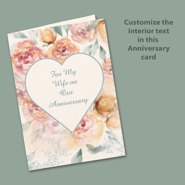 Tarjeta Festiva Yellow, Tangerine and Cream Roses Anniversary Card (Subido por el creador)