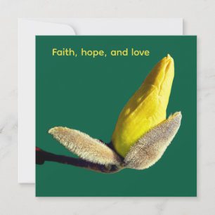 Tarjeta Festiva Yema de magnolia amarilla