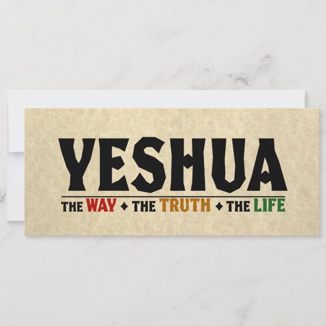 Tarjeta Festiva yeshua jesus navidades el camino, la verdad, la vi (Anverso)